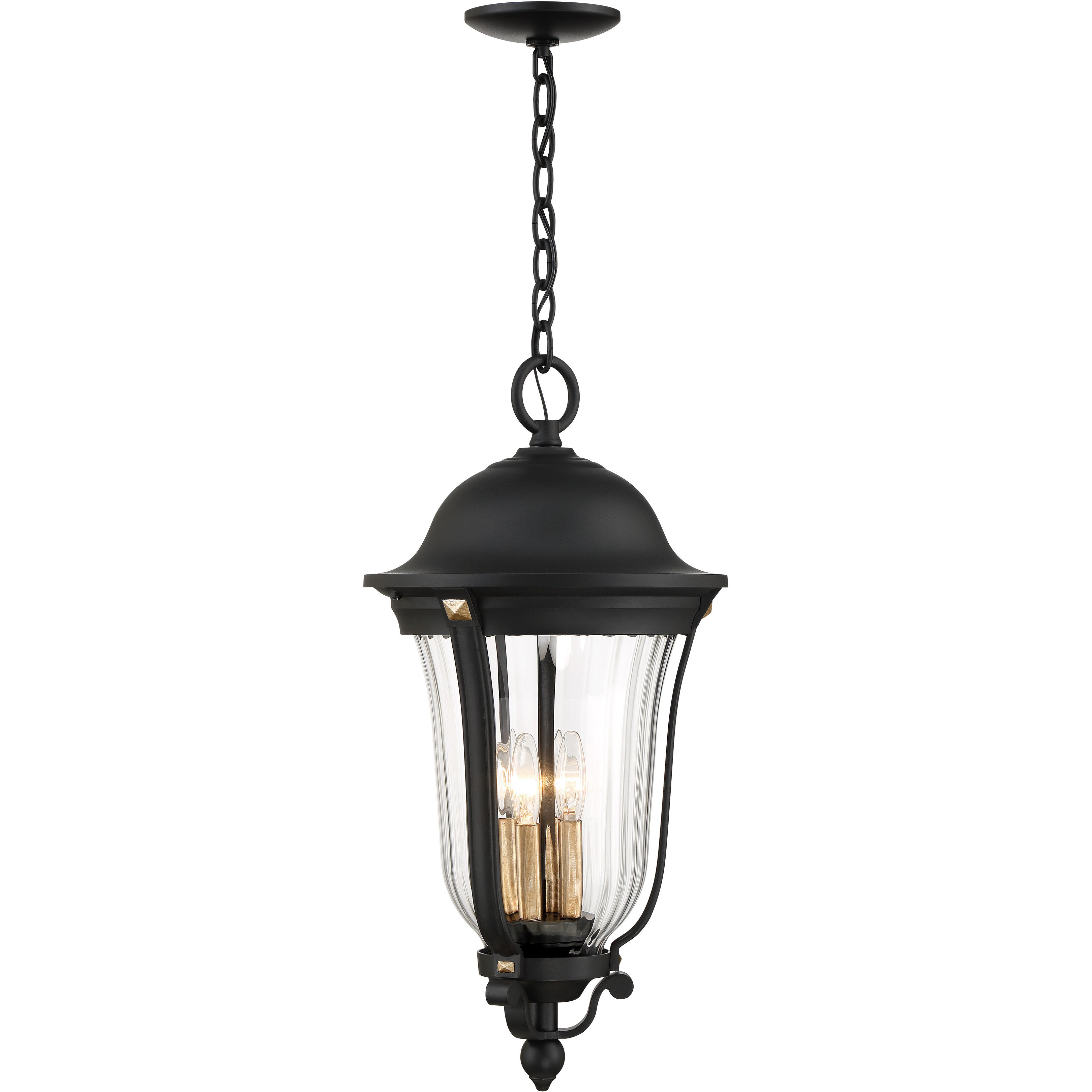 Peale Street 4 Light 12.13 inch Sand Coal And Vermeil Gold Outdoor Hanging Light, The Great Outdoors