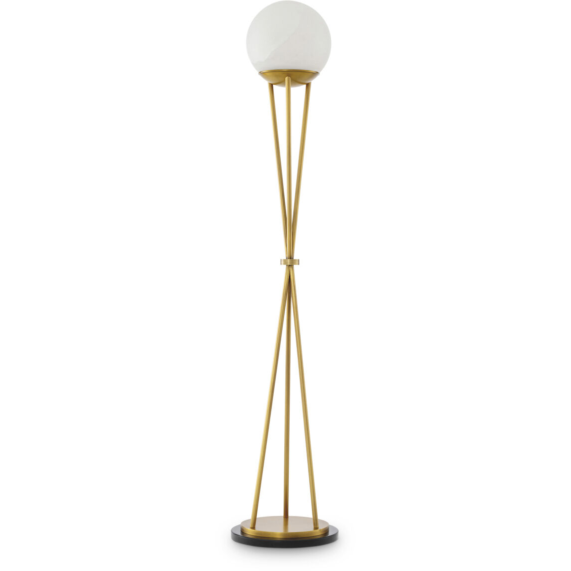 Izzy 55.12 inch 5 watt Antique Brass and Alabaster Floor Lamp Portable Light