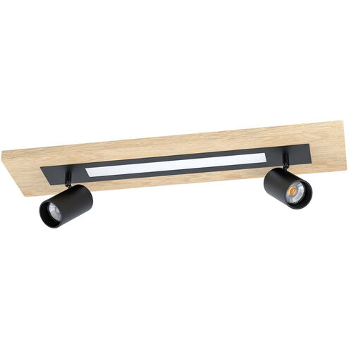 Torrestralle LED 27.17 inch Natural and Black Flush Mount Ceiling Light