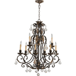 Rio Salado 9 Light 32 inch Toasted Sienna With Mystic Silver Chandelier Ceiling Light