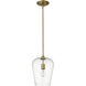Joliet 1 Light 9 inch Olde Brass Pendant Ceiling Light