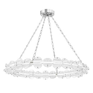 Lindley LED 40 inch Polished Nickel Chandelier Ceiling Light, Small