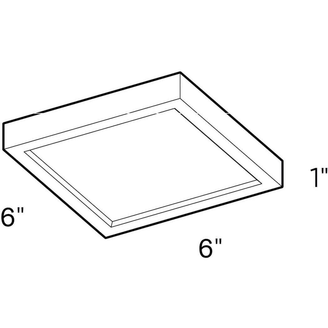 Delta LED 6 inch Satin Nickel Flushmount Ceiling Light, Indoor/Outdoor