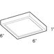 Delta LED 6 inch White Flushmount Ceiling Light, Indoor/Outdoor