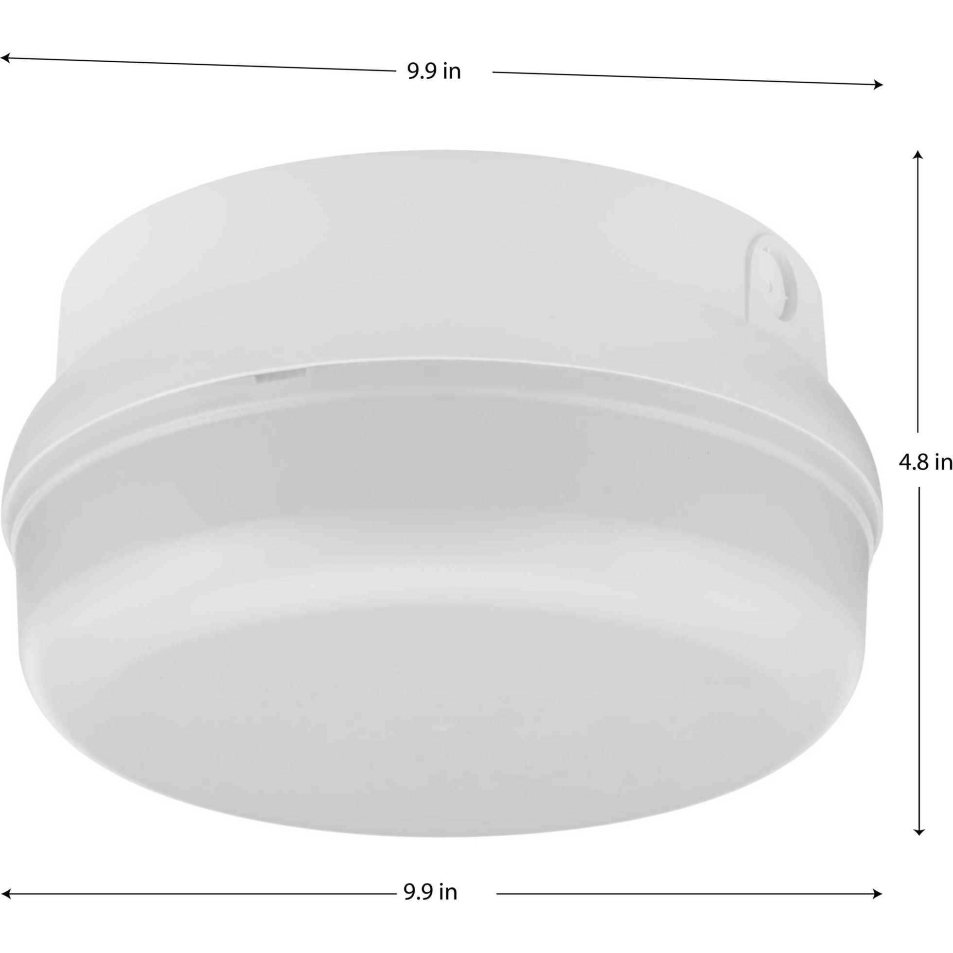 Hard Nox LED 9.9 inch Satin White Outdoor Flush Mount in Matte White, Progress LED