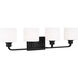Canfield 4 Light 31.88 inch Midnight Black Wall Bath Fixture Wall Light