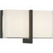 High Rise LED 8.5 inch Dark Matte Black Bath Bar Wall Light