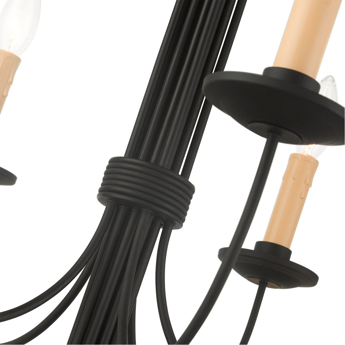 Heritage 15 Light 36 inch Black Chandelier Ceiling Light