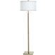 Dann Foley - Shagreen 63 inch 60.00 watt Tan and Brushed Bras Floor Lamp Portable Light