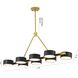 Canada LED 15 inch Gold and Black Chandelier Ceiling Light