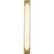 Caesar LED 3 inch Vintage Brass Bath Vanity Light Wall Light in Vintage Brass and Alabaster