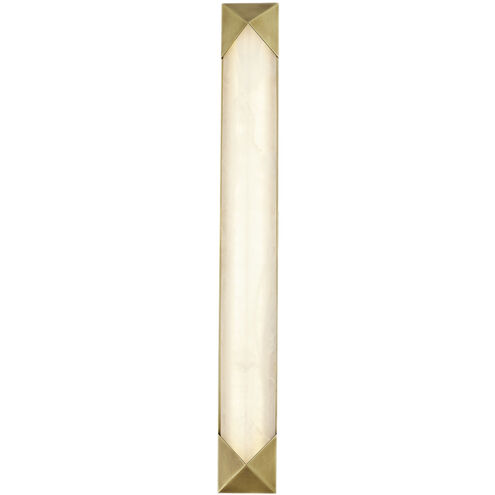 Caesar LED 3 inch Vintage Brass Bath Vanity Light Wall Light in Vintage Brass and Alabaster
