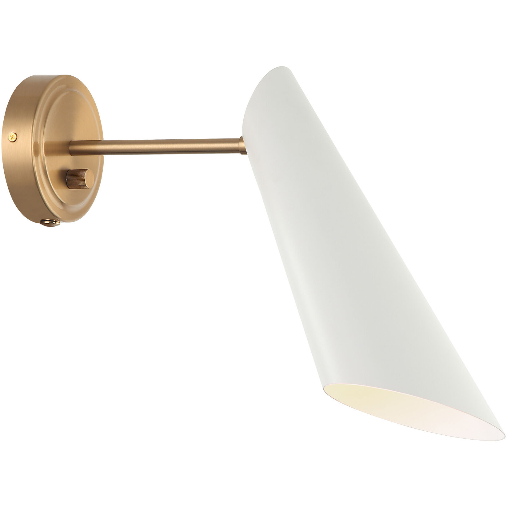 Butera 1 Light 4.75 inch Aged Gold Brass and White Wall Sconce Wall Light