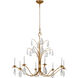 C&M by Chapman & Myers Shannon 8 Light 44.5 inch Antique Gild Chandelier Ceiling Light