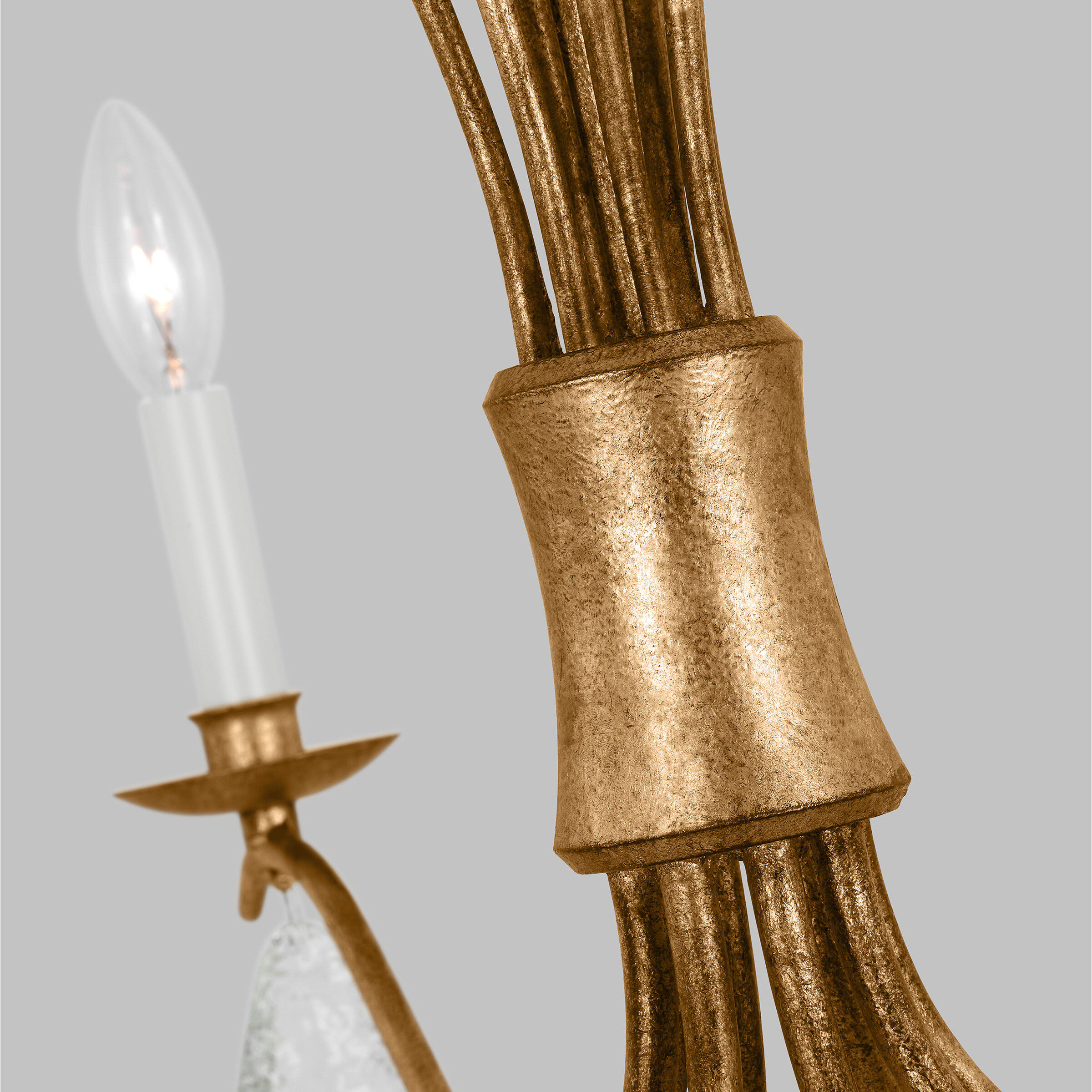 C&M by Chapman & Myers Shannon 8 Light 32.63 inch Antique Gild Chandelier Ceiling Light