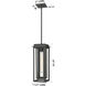 Mansfield 1 Light 7.5 inch Matte Black Outdoor Pendant in Clear Glass
