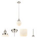 Ballston Beacon 1 Light 6 inch Polished Nickel Mini Pendant Ceiling Light in Matte White Glass