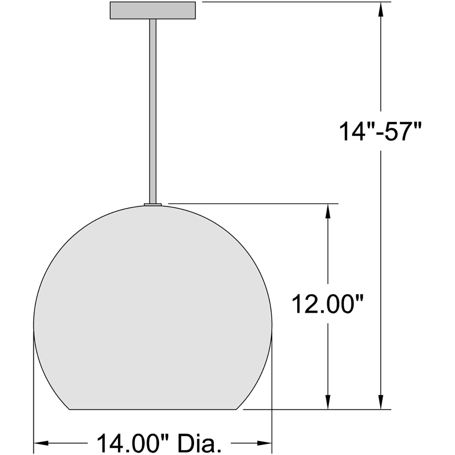 Nitrogen LED 14 inch Brushed Steel Pendant Ceiling Light