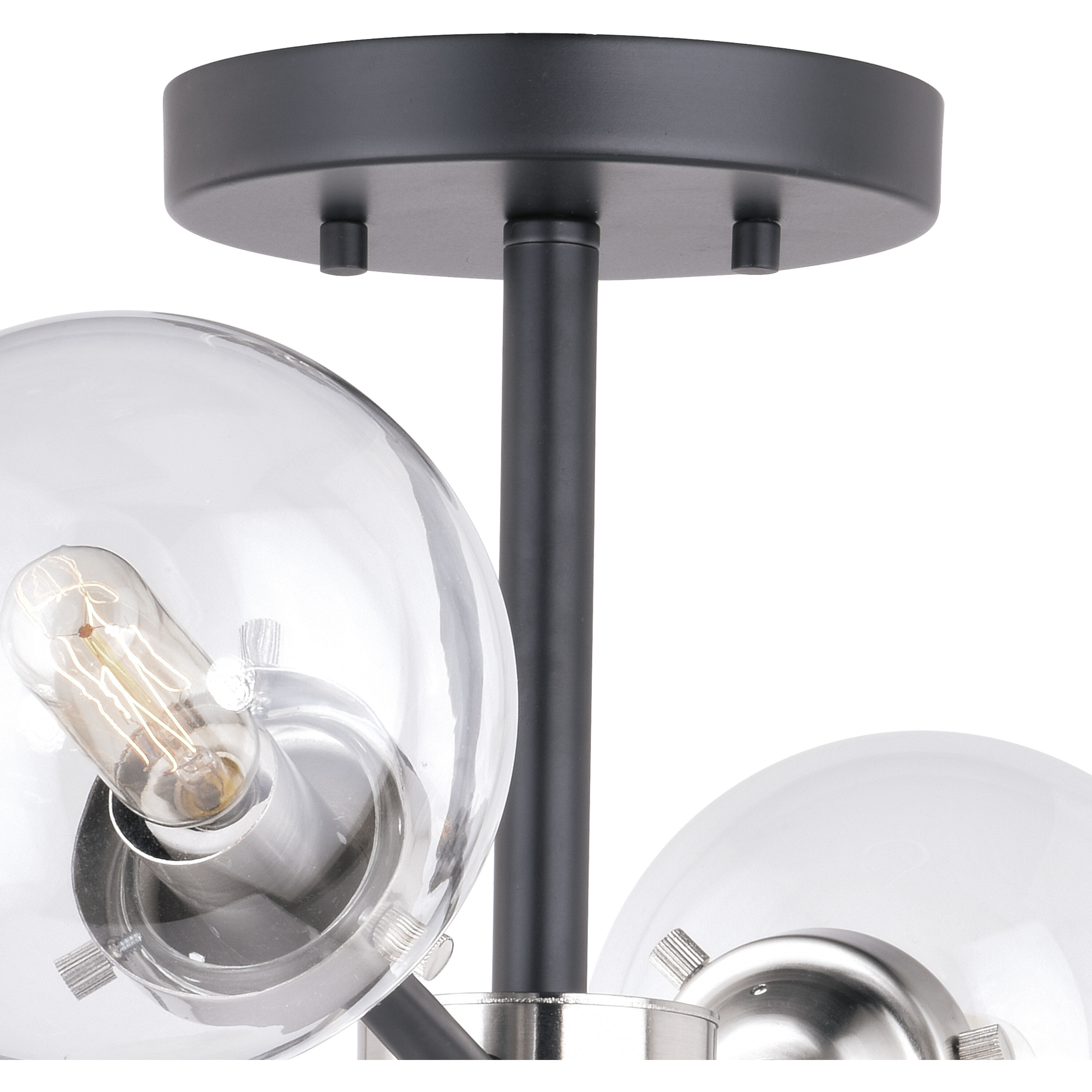 Orbit LED 20 inch Satin Nickel and Oil Rubbed Bronze Semi-Flush Mount Ceiling Light