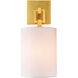 Warick 1 Light 6 inch Satin Brass Bathroom Wall Sconce Wall Light