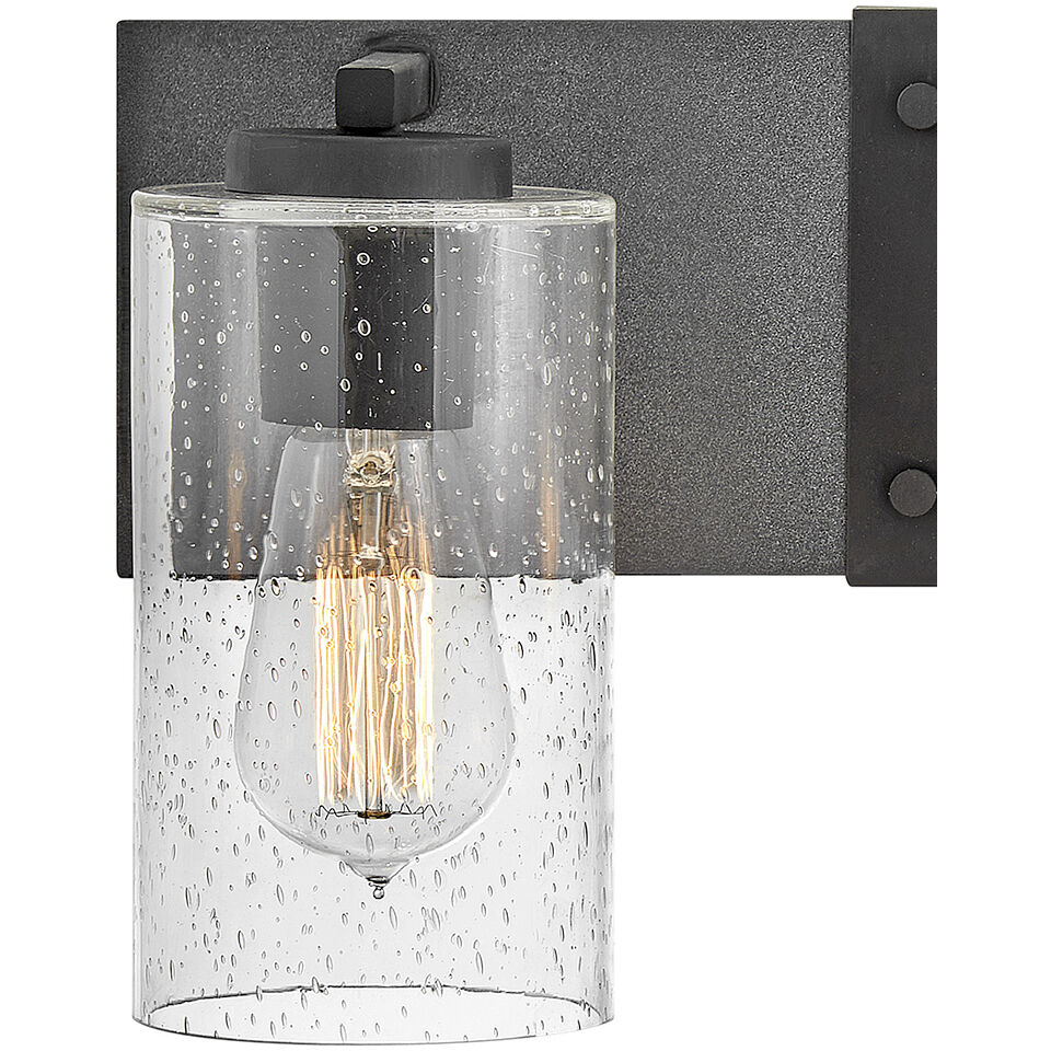 Sawyer 3 Light 22 inch Aged Zinc with Distressed Black Vanity Light Wall Light