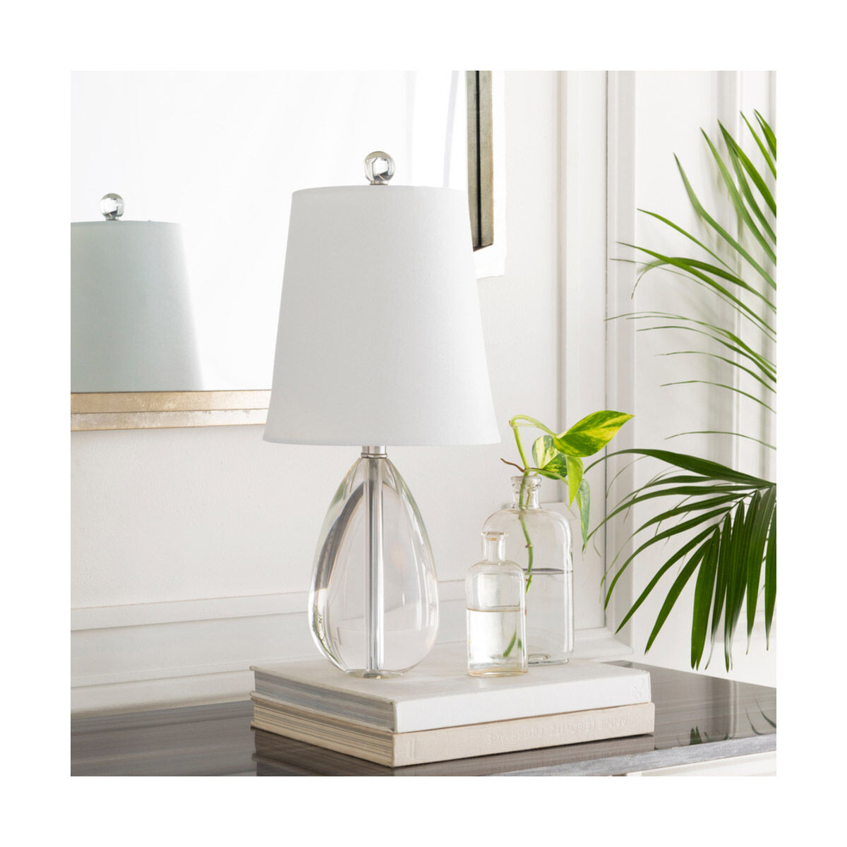 Hayes 19 inch 60 watt White Table Lamp Portable Light