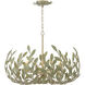 Broche 6 Light 27 inch Champagne Green Tea Chandelier Ceiling Light