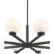 Ardeva 8 Light 34 inch Matte Black Chandelier Ceiling Light