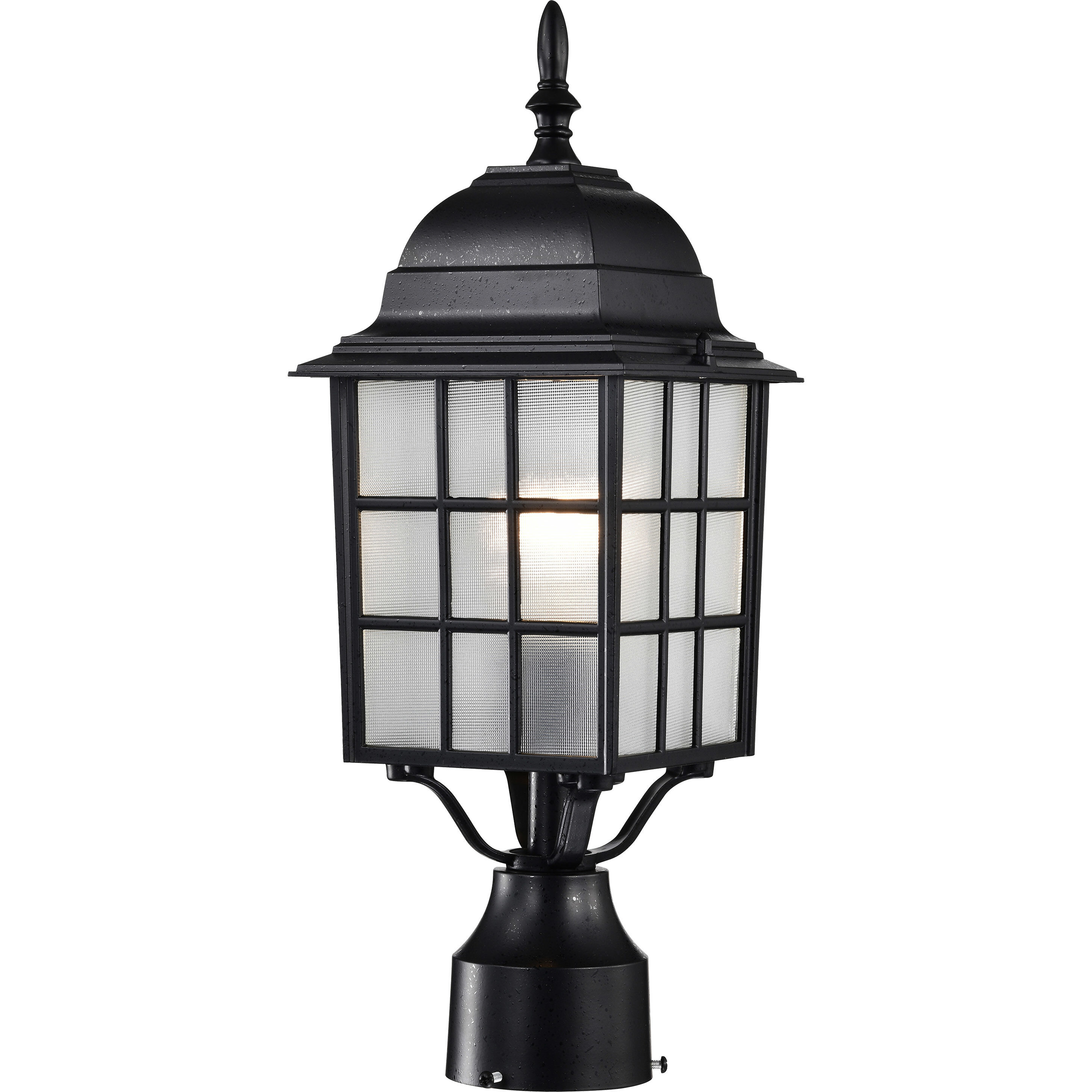 Adams 1 Light 18 inch Textured Black Outdoor Post Light