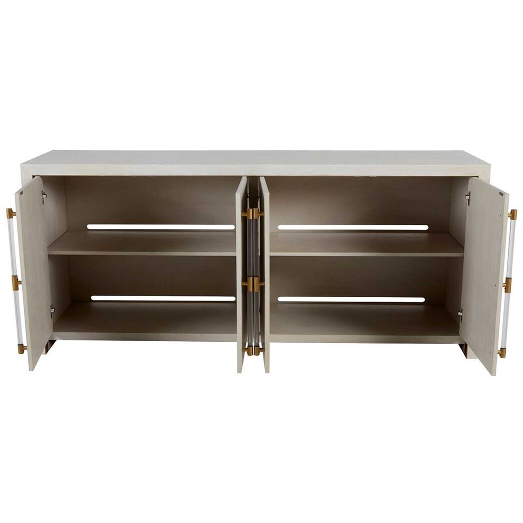 Winford Cerused White / Stained Gold Cabinet