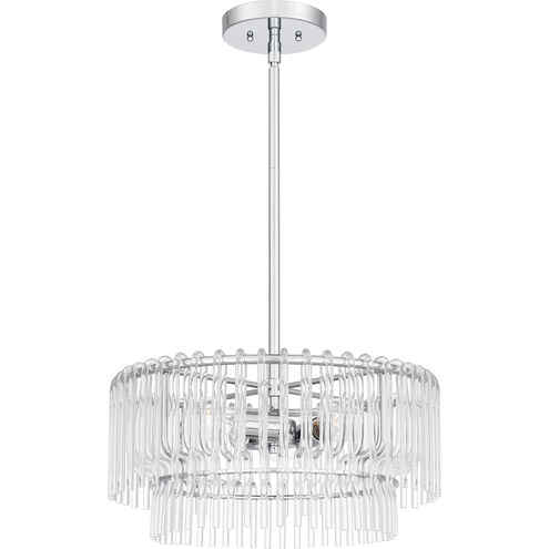 Tayshia 3 Light 18 inch Polished Chrome Pendant Ceiling Light, Large