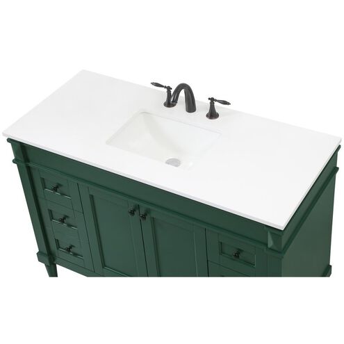 Bennett 48 X 21 X 35 inch Green Vanity Sink Set