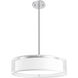 Dalton LED 16 inch White Organza Pendant Ceiling Light