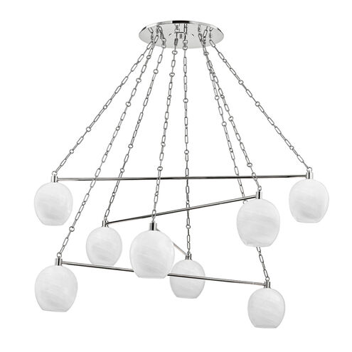 Asbury Park 8 Light 54.5 inch Polished Nickel Chandelier Ceiling Light