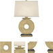 Tic-Tac-Toe 22.75 inch 150 watt Natural Brass Table Lamp Portable Light