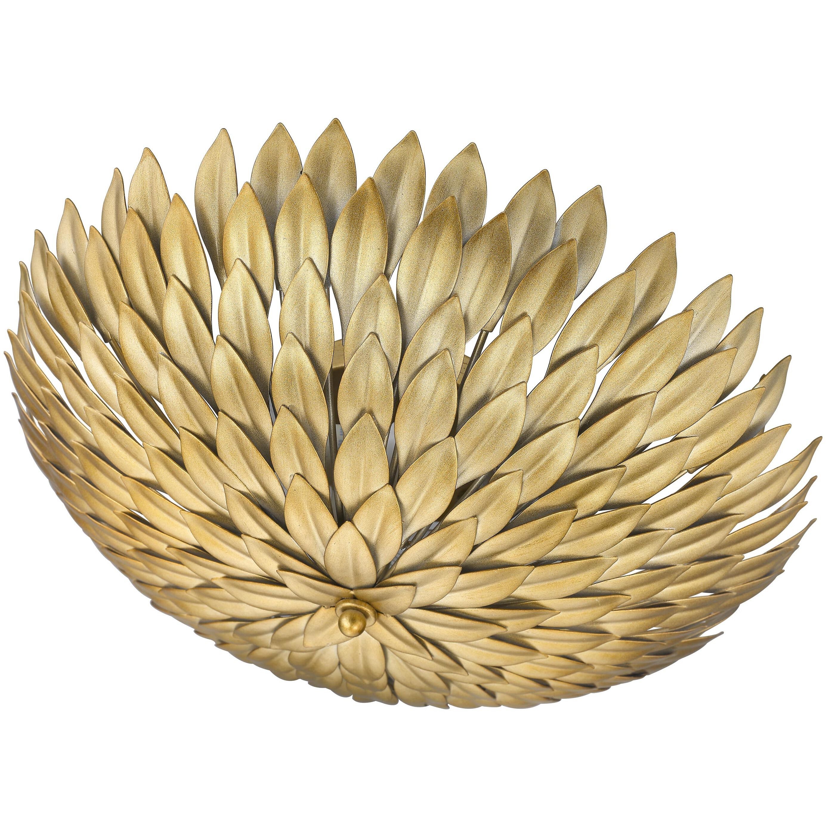 Canada 3 Light 18 inch Gold Flush Mount Ceiling Light