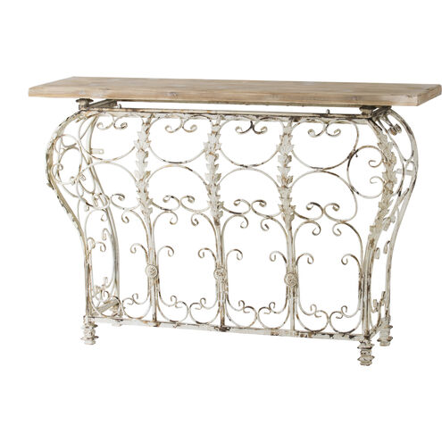 Console 55.1 X 18 inch Antique White Console Table