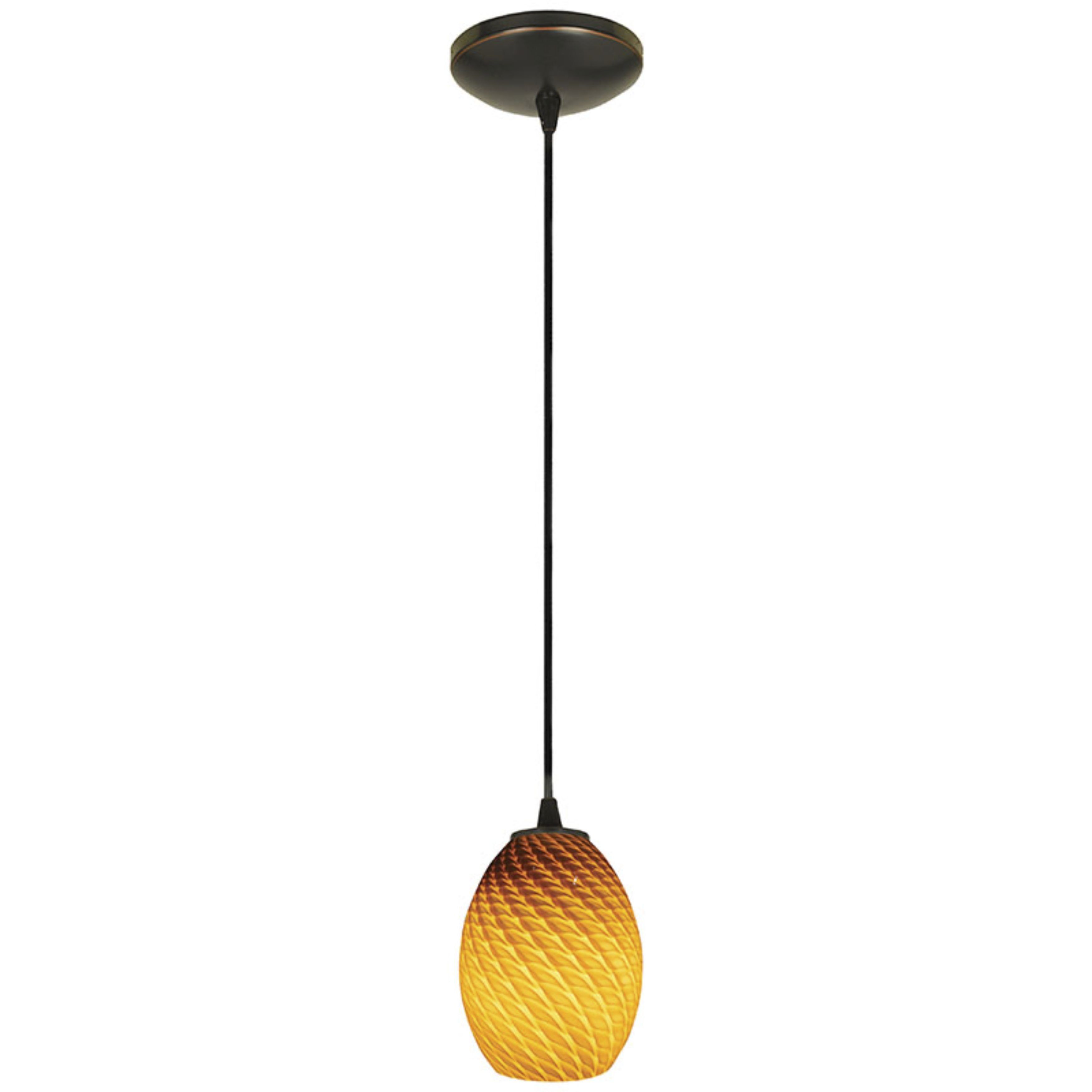 Brandy FireBird 1 Light 6 inch Oil Rubbed Bronze Pendant Ceiling Light in Amber Firebird