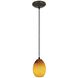 Brandy FireBird 1 Light 6 inch Oil Rubbed Bronze Pendant Ceiling Light in Amber Firebird, Cord