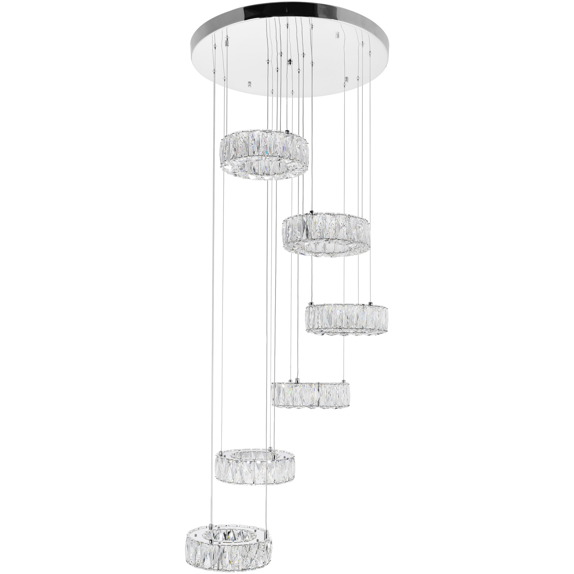 Madeline LED 24 inch Chrome Down Chandelier Ceiling Light