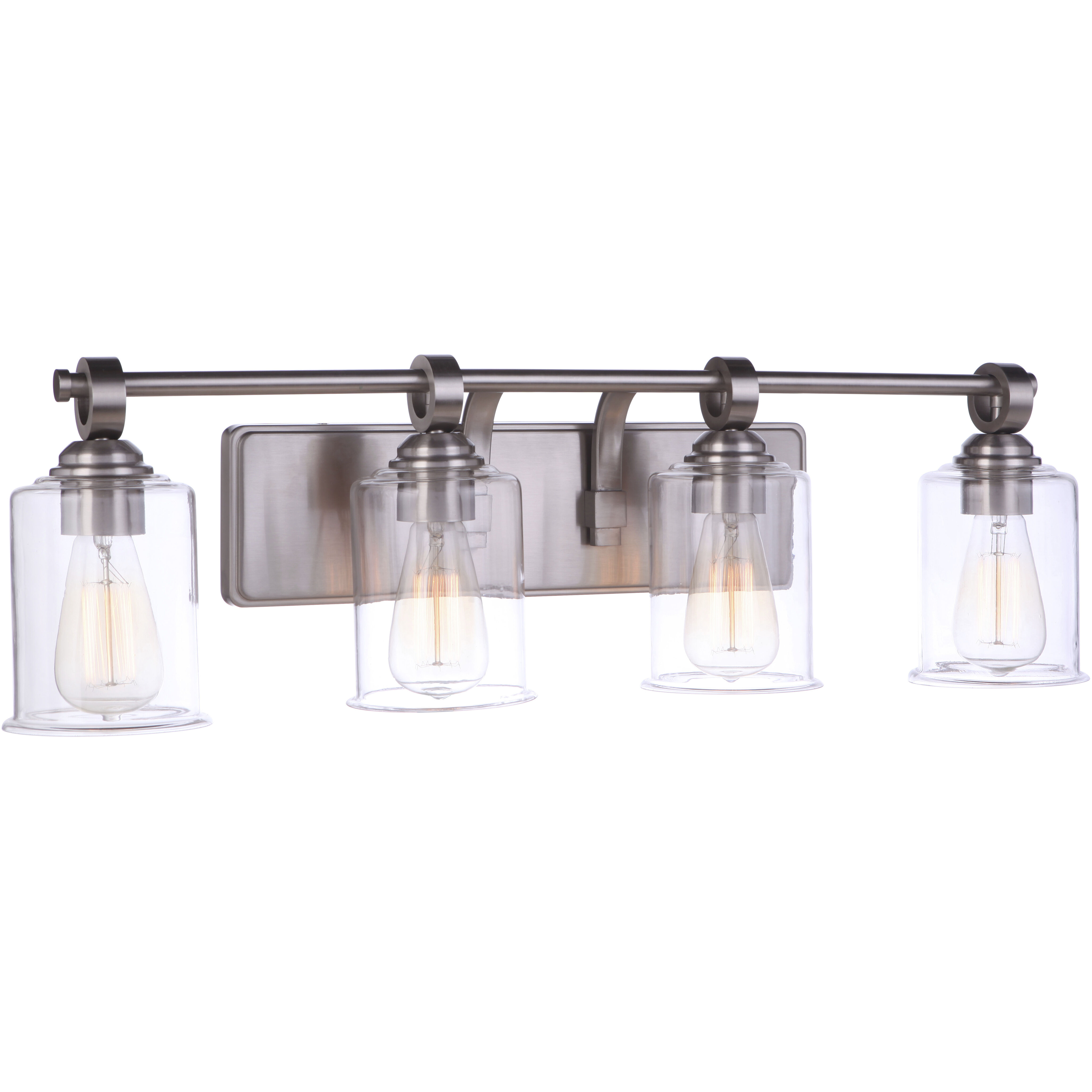 Romero 4 Light 30 inch Brushed Polished Nickel Vanity Light Wall Light