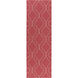 Seabrook 96 X 30 inch Rose, Cream Rug