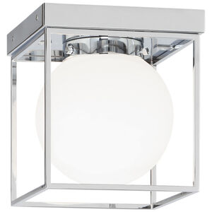 Squircle 1 Light 7 inch Chrome Flush Mount Ceiling Light