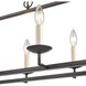 Joanie 6 Light 34 inch Old Bronze Linear Chandelier Ceiling Light