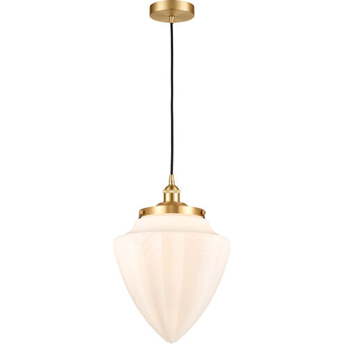 Edison Bullet LED 12 inch Satin Gold Mini Pendant Ceiling Light