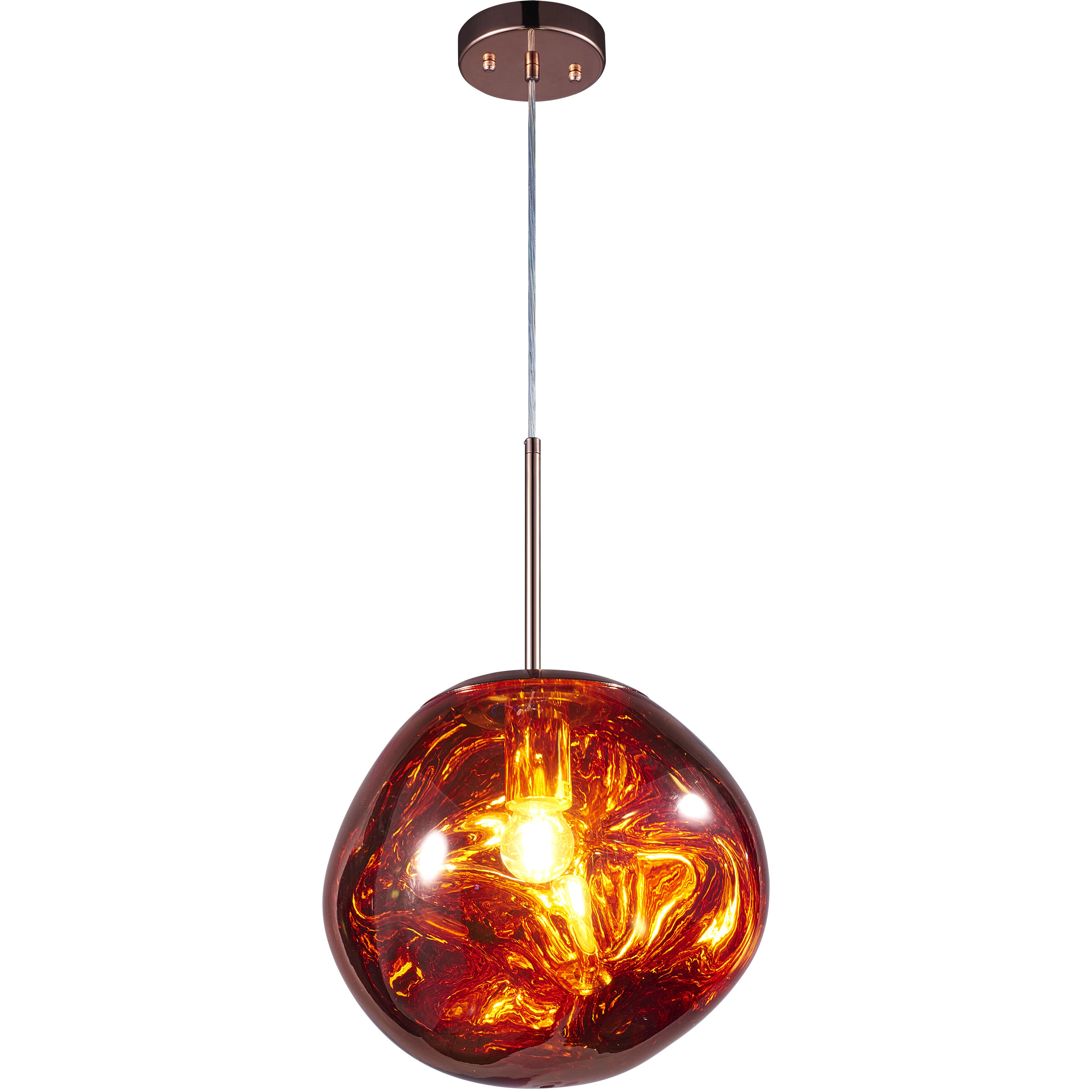 Galactic LED 12 inch Copper Pendant Ceiling Light