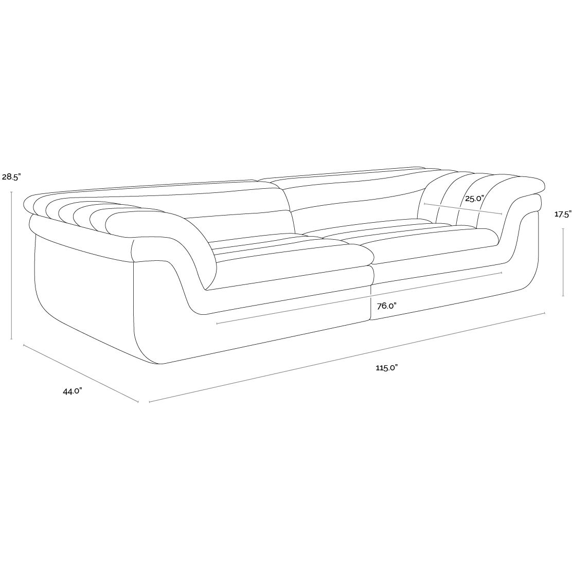 Bello Diamond Mink Sofa
