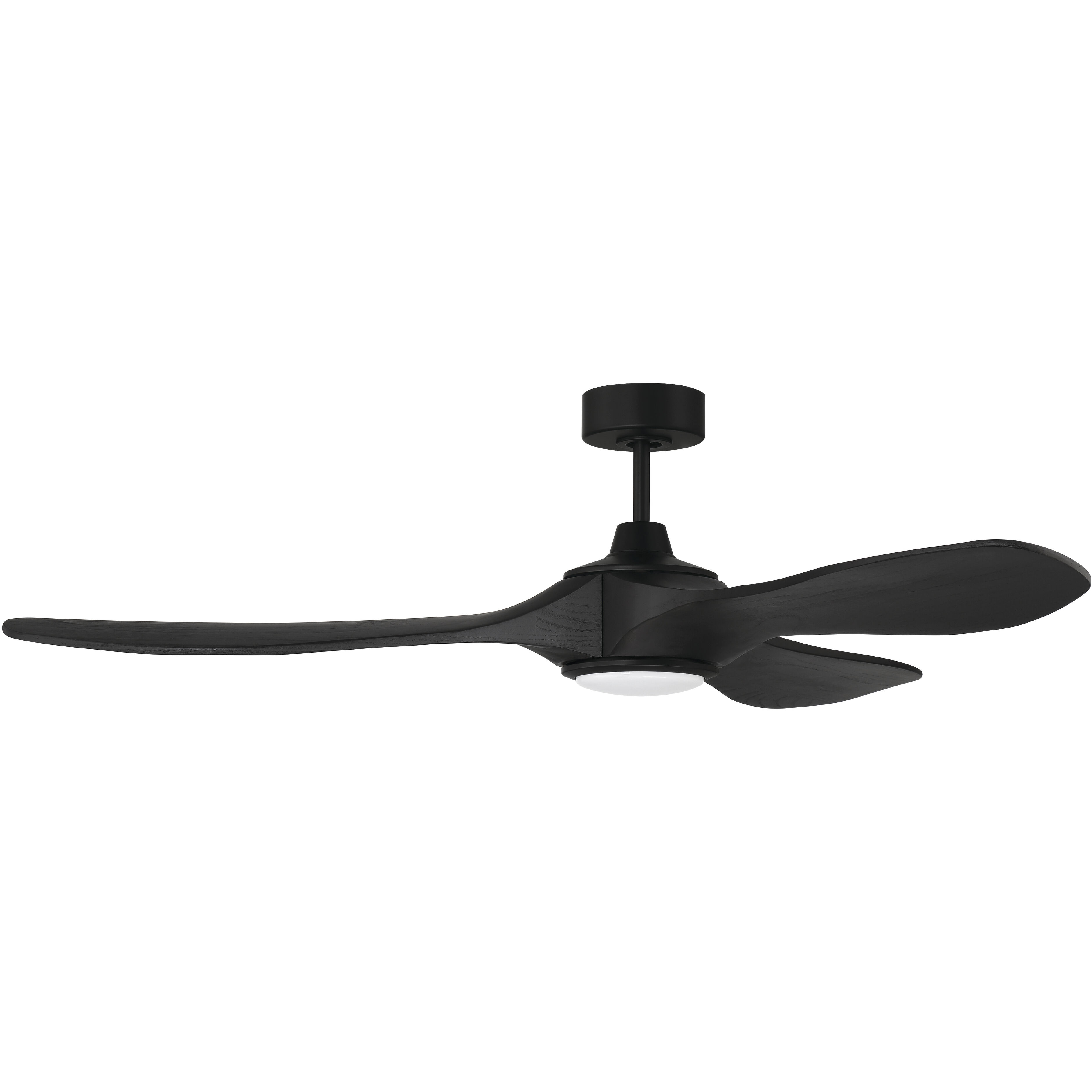 Envy 60 inch Flat Black with Walnut Blades Ceiling Fan