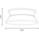 AH by Alexa Hampton Panos 2 Light 13.88 inch Burnished Brass Flush Mount Ceiling Light