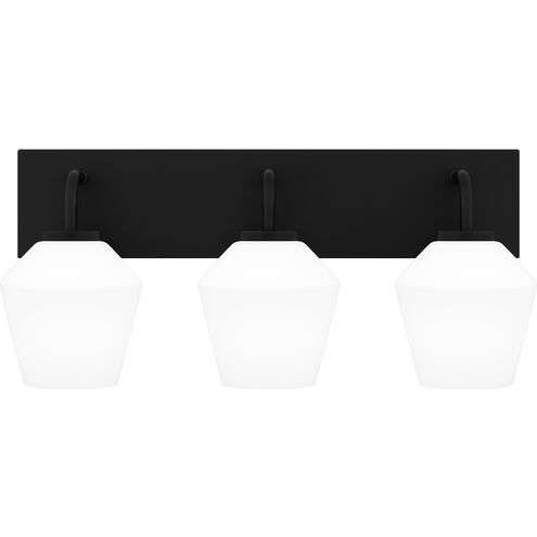 Nielson 3 Light 21.25 inch Matte Black Bath Light Wall Light, Large